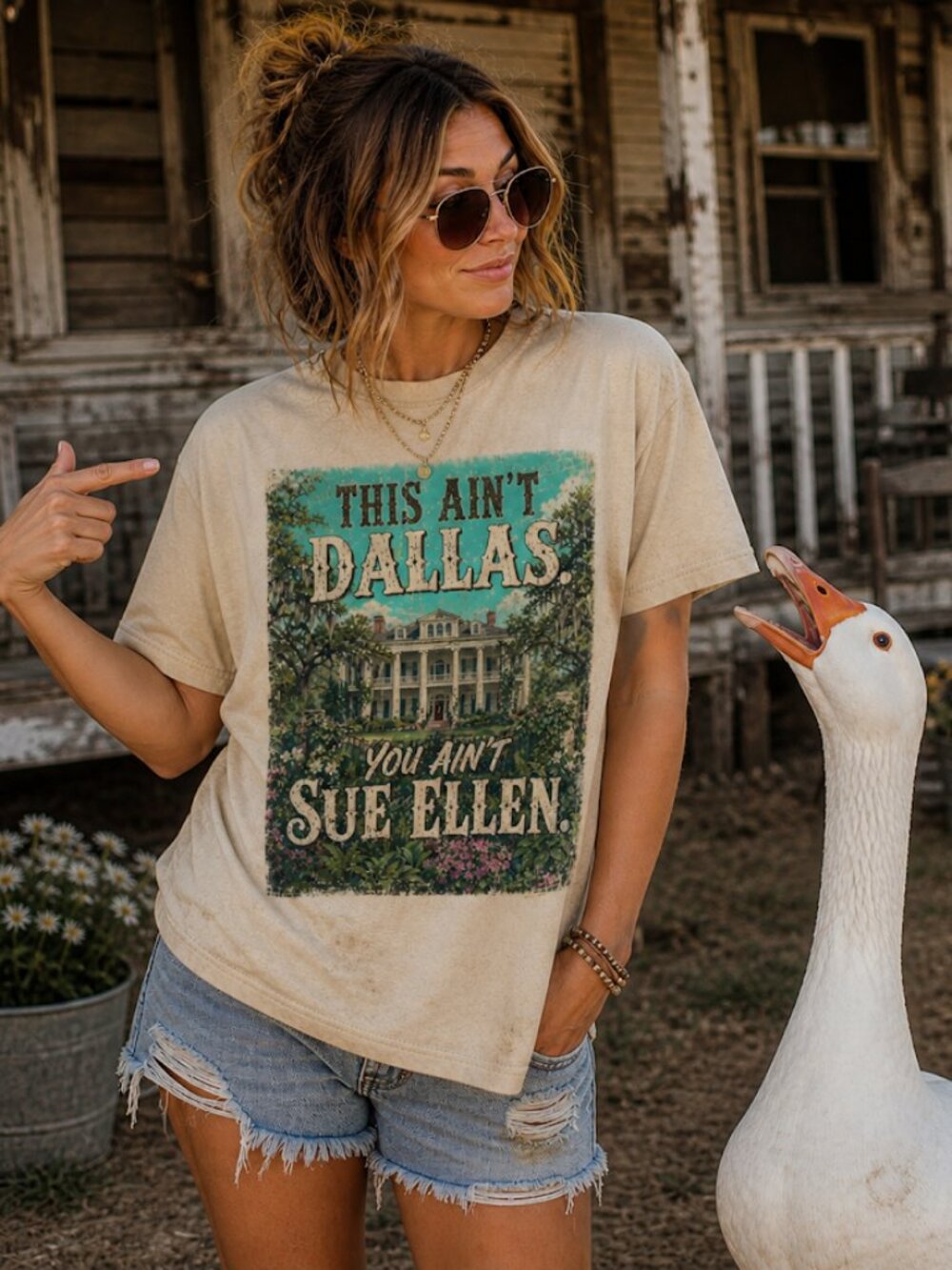 T-shirt Hatman's Originals luxury Tee "THIS AIN'T DALLAS. YOU AIN'T SUE ELLEN"